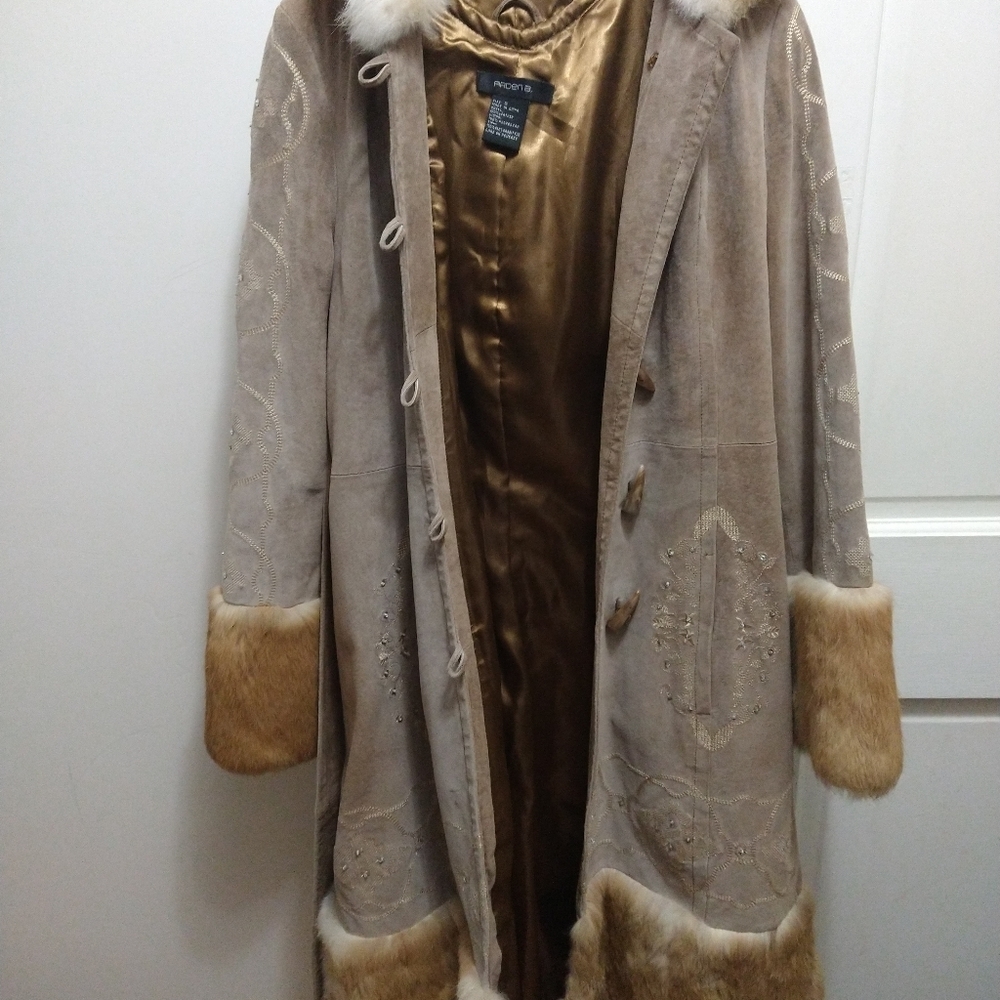 Arden B Fur Trench Coat